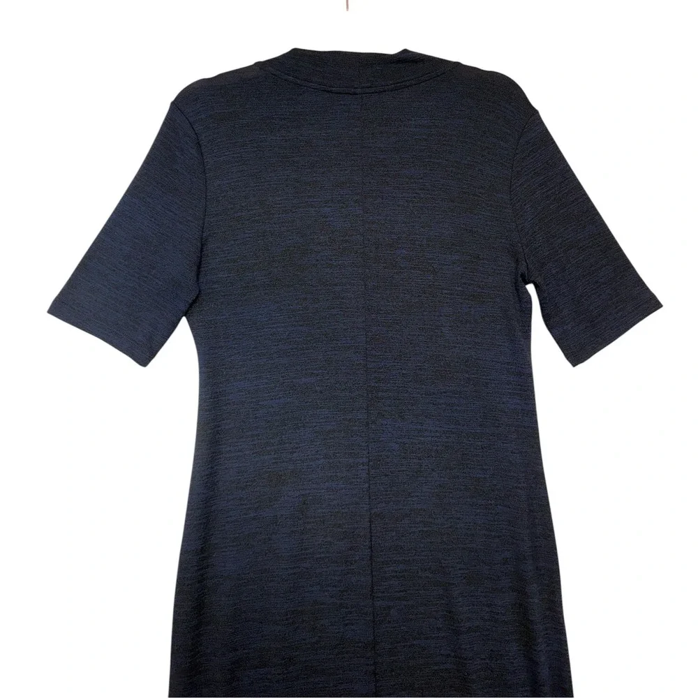 41 Hawthorn Monica Midi Sweater Dress Navy Blue Marled Mock Neck Size Large NEW